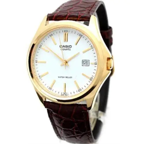 3-Hand Analog Men’s Water Resistant Genuine Leather Band
