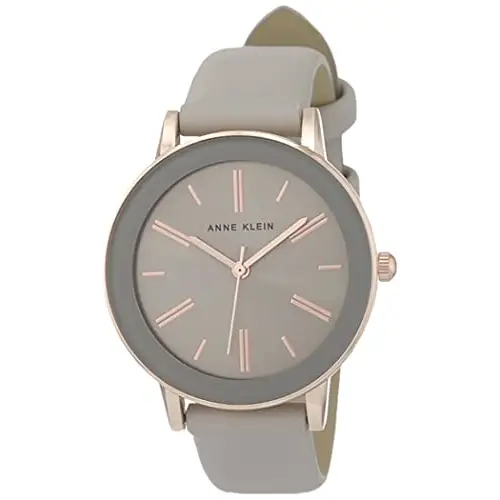 Anne Klein Women's Japanese Quartz Dress Watch with Faux Leather Strap –  shopemco
