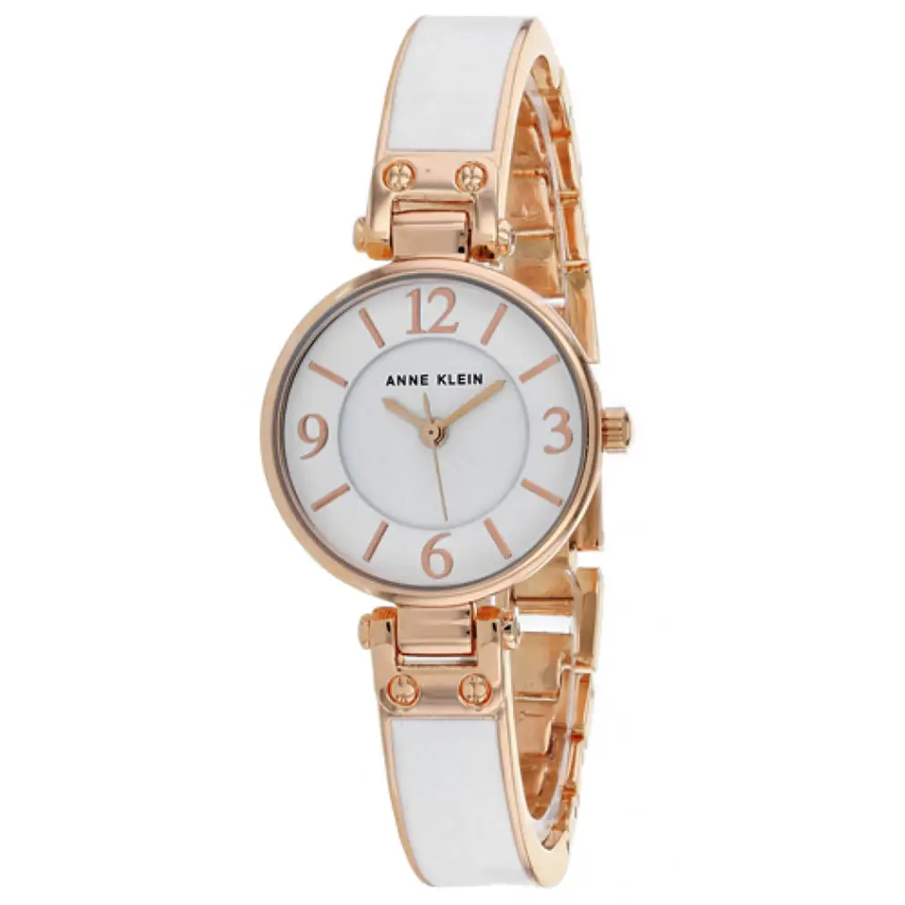 Anne Klein Women’s Quartz Stainless Steel/White Tort Watch
