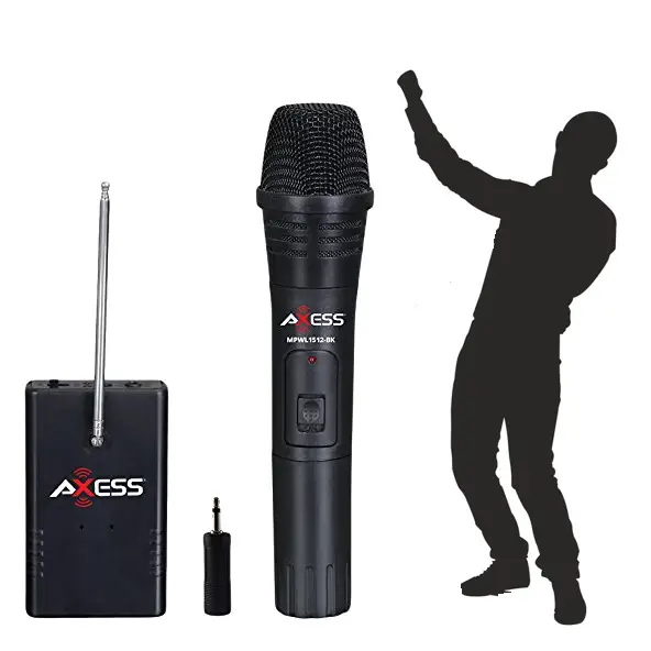 AXESS Handheld Wireless Microphone MPWL1512-BK - Misc