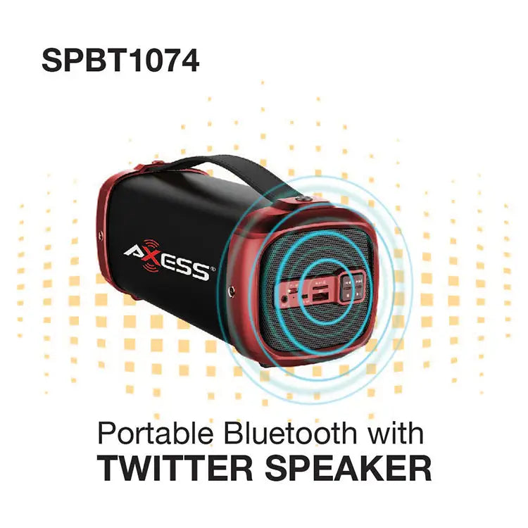 Axess Indoor/Outdoor Rechargeable Bluetooth Speaker with FM