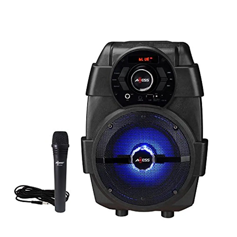 AXESS Portable Karaoke System with Vibrant LED Speaker Light