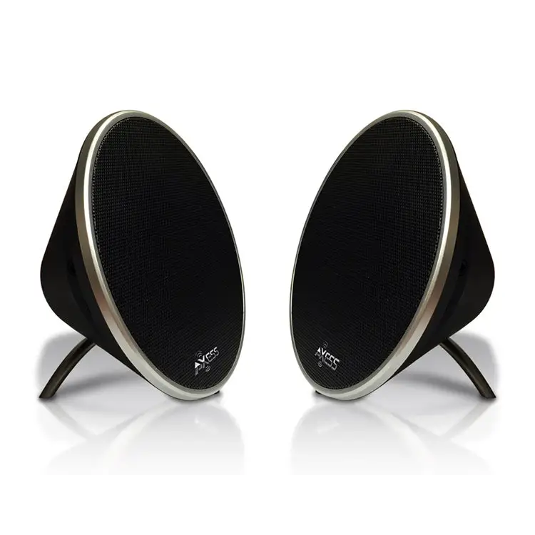 Axess Total Wireless Twin Bluetooth Cone Speakers (Black)