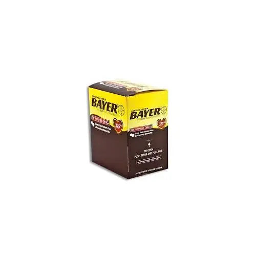 Bayer Aspirin Tablets,325mg Two-Pack pouches (Box of 50) -