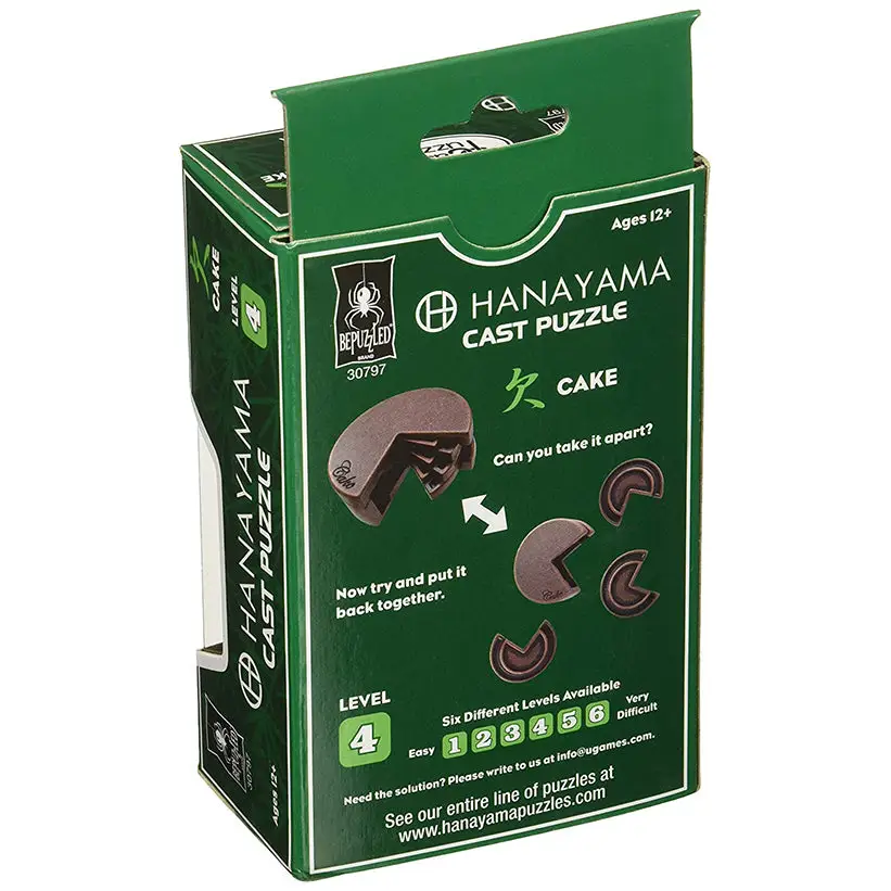 BePuzzled Hanayama Cast Metal Puzzles - Cake (Difficulty: