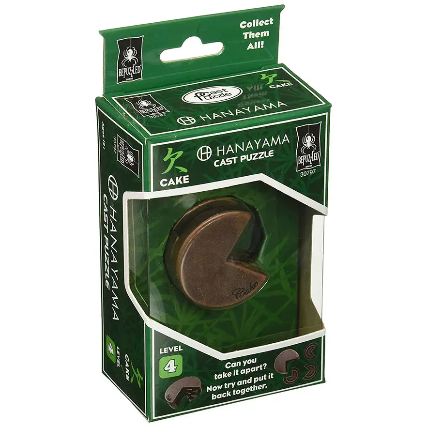 BePuzzled Hanayama Cast Metal Puzzles - Cake (Difficulty: