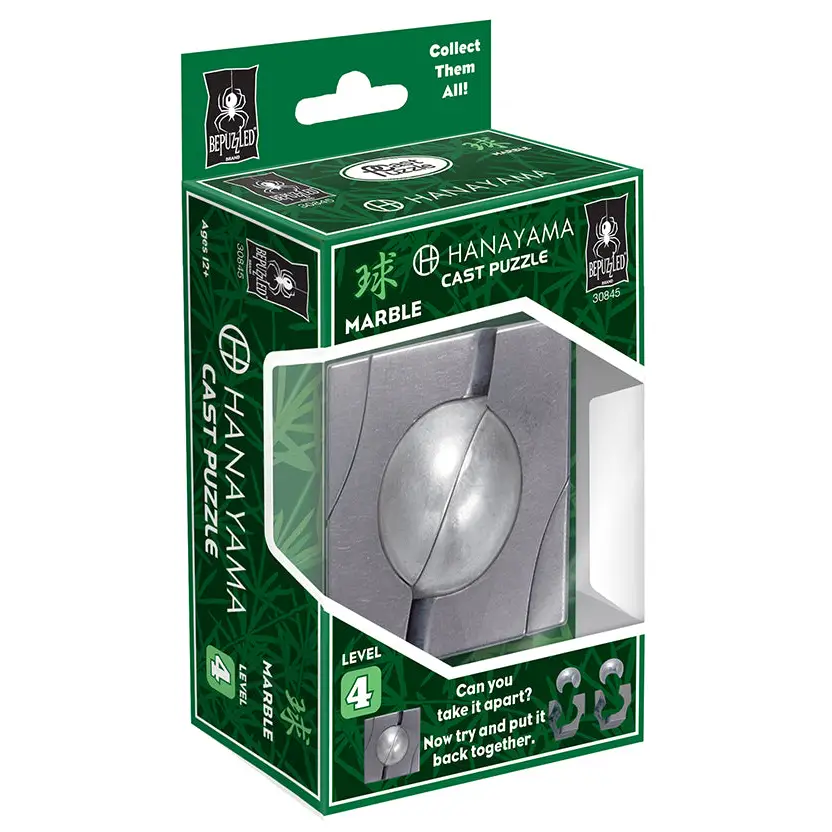 BePuzzled Hanayama Cast Metal Puzzles - Marble (Difficulty:
