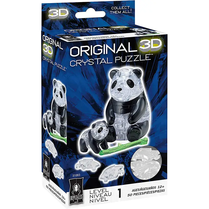 Bepuzzled Panda and Baby 3D Crystal Puzzle 31083 (Difficulty