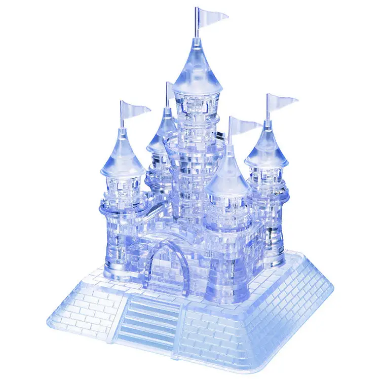 BePuzzled The Castle Deluxe 3D Crystal Puzzle Clear