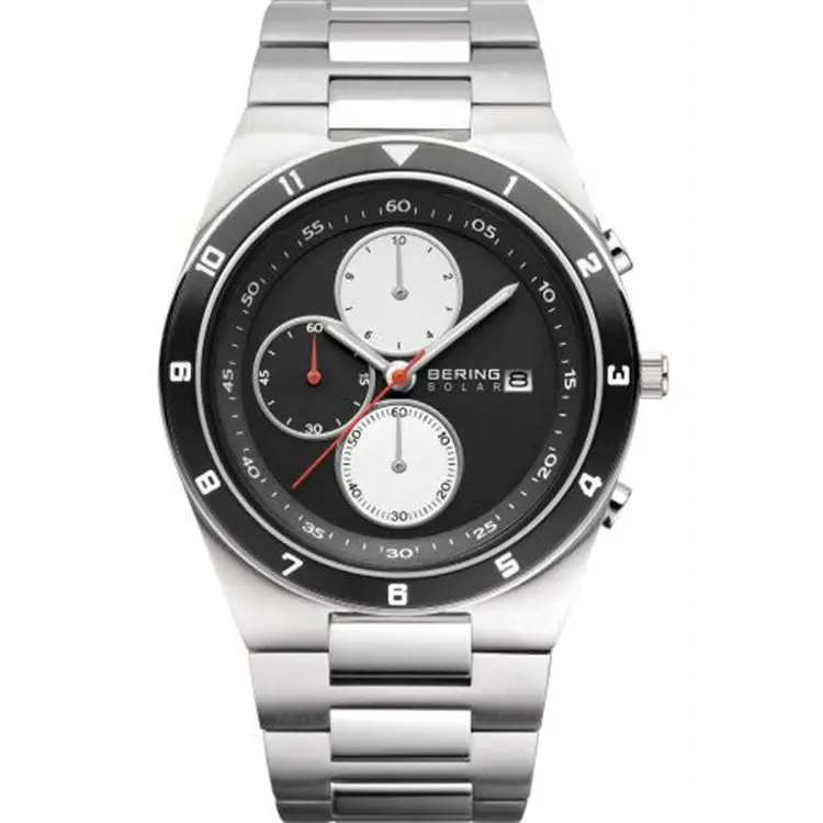 Bering Men’s Chronograph Solar Black Ceramic Stainless Steel