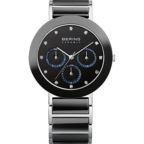 Bering Women’s Chronograph Silver Tone Black Ceramic Watch