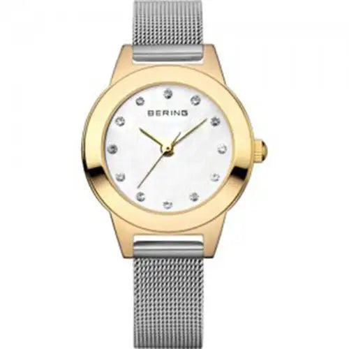 Bering Women’s Classic Crystals Gold Tone Stainless Steel