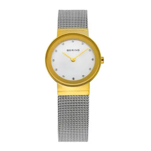 Bering Women’s Classic Swarovski Crystals Gold Tone Watch