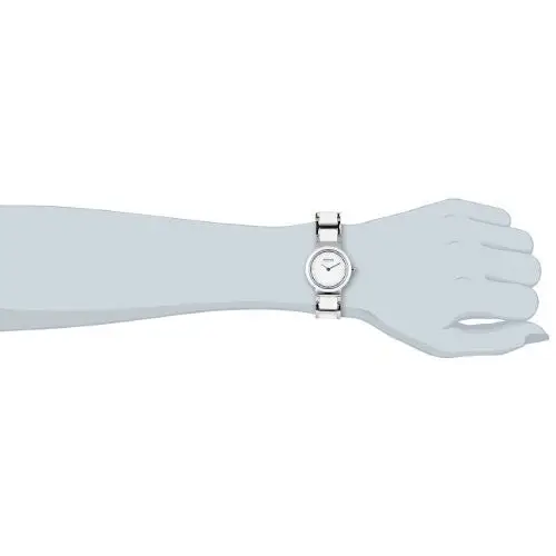 Bering Women’s Crystal Accented White Ceramic & Stainless