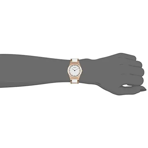 Bering Women’s Swarovski Crystals White Ceramic Gold Tone