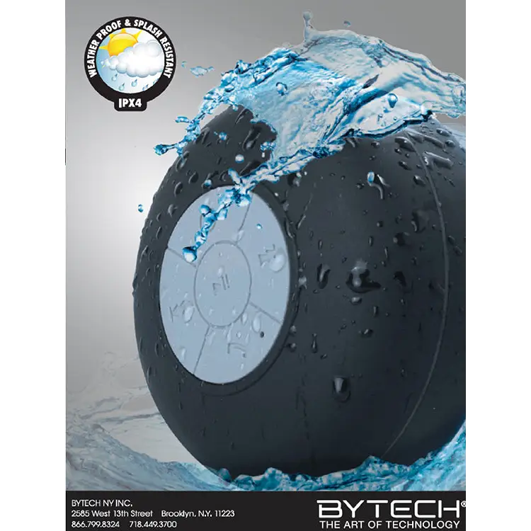 Bluetooth Speaker Round Suction Cup- BK BY-AU-BS-100-BK -