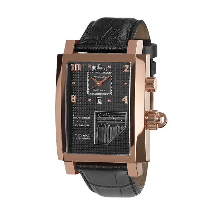 Boegli Men’s Grand Festival Automatic Rose Gold Plated Black