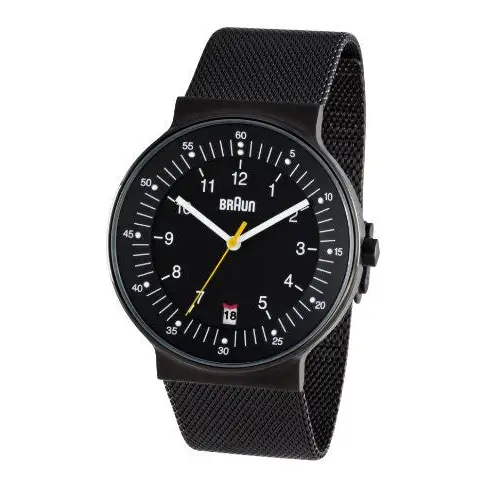 Braun Men’s Black Mesh Band Watch BN0082BKBKMHG - Watches