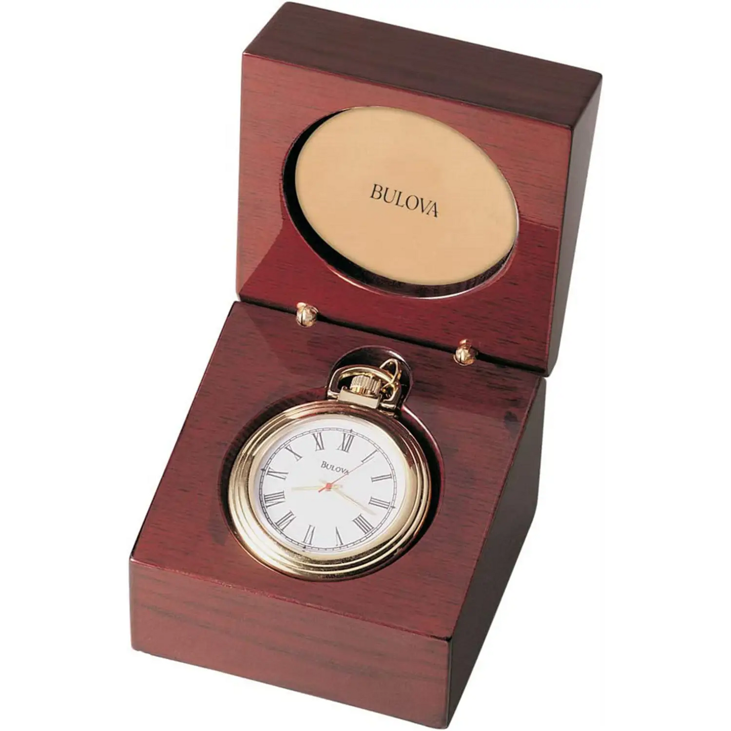 Bulova Ashton Polished Gold Tone Brass Pocket Watch /