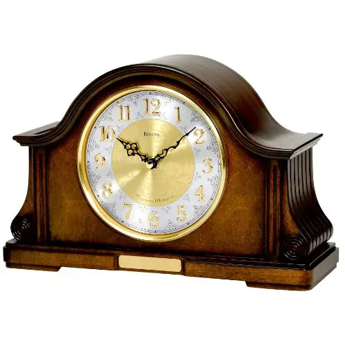 Bulova Chadbourne Analog Quartz Harmonic Solid Wood Mantel