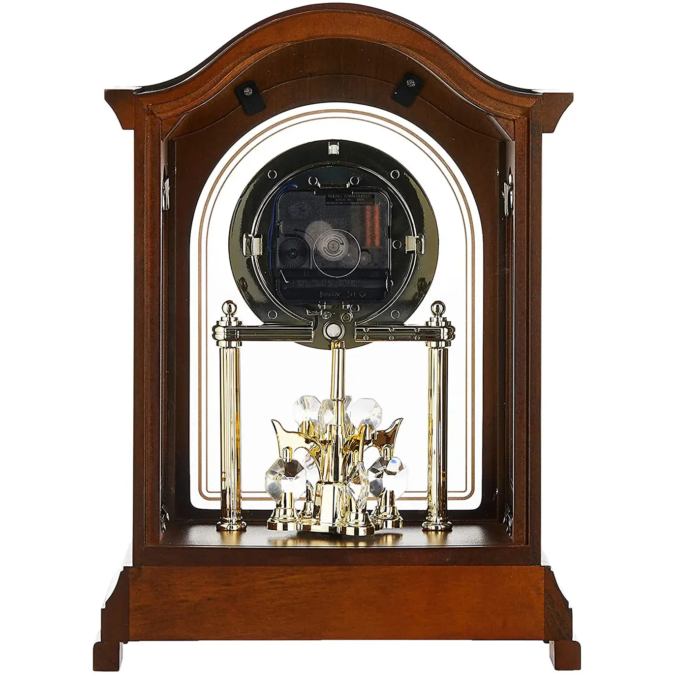 Bulova Durant Analog Quartz Solid Wood Case Pendulum Mantel