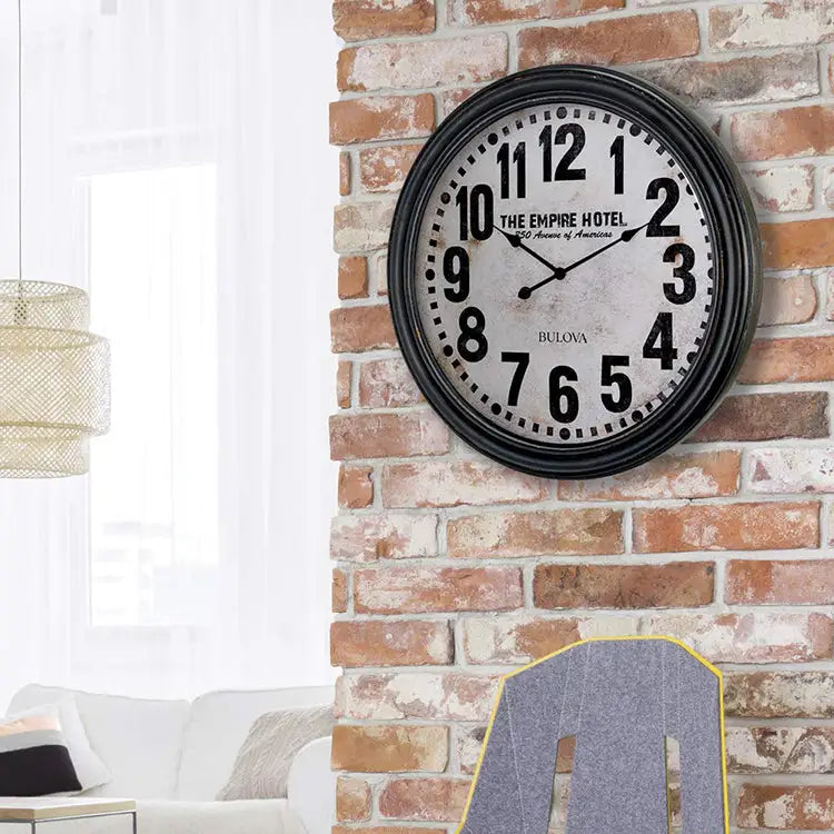 Bulova Hotelier 31 Wooden Case Oversized Wall Clock C4819 -