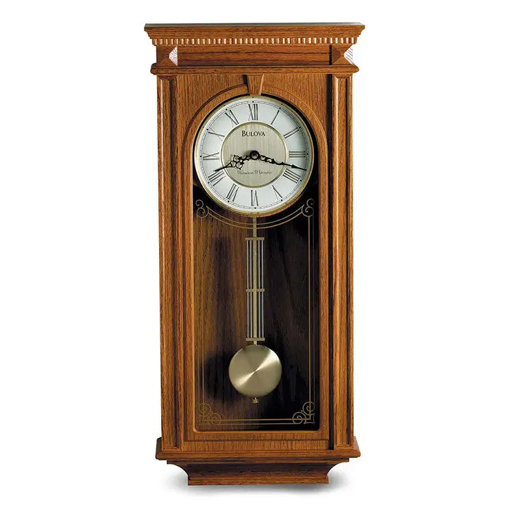 Bulova Manorcourt Hardwood Golden Oak Finish Chime Pendulum