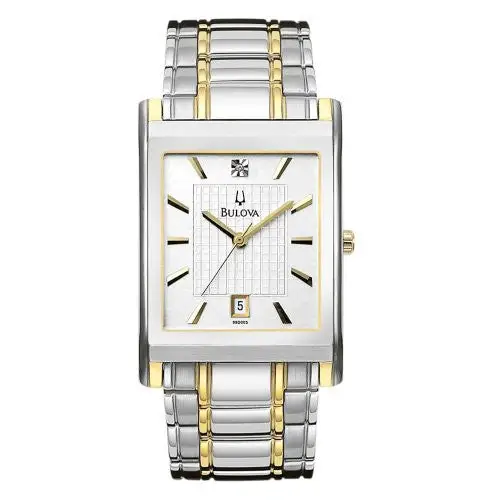 Bulova Men’s 98D005 Diamond Dial Calendar Watch - Watches