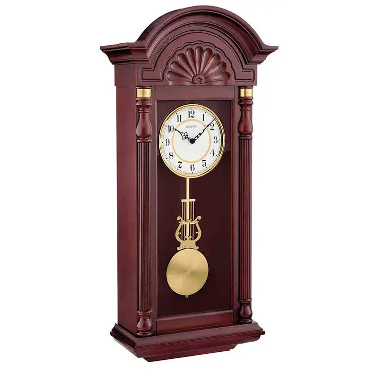 Bulova New Yorker Hardwood Mahogany Finish Chime Pendulum