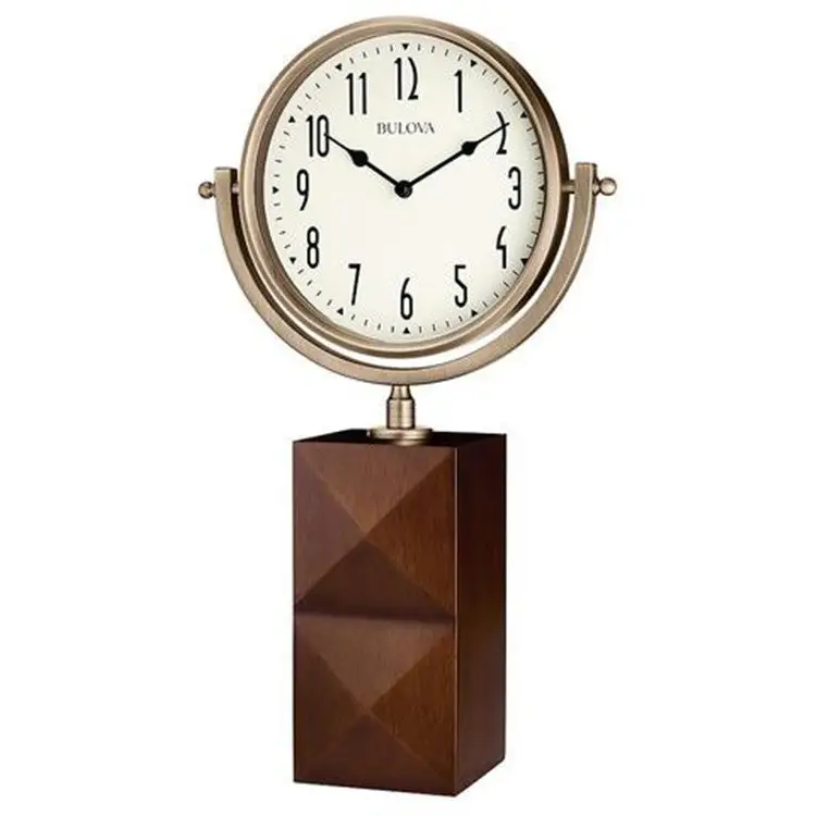 Bulova Park Avenue Analog Solid Hardwood Bronze Tone Mantel
