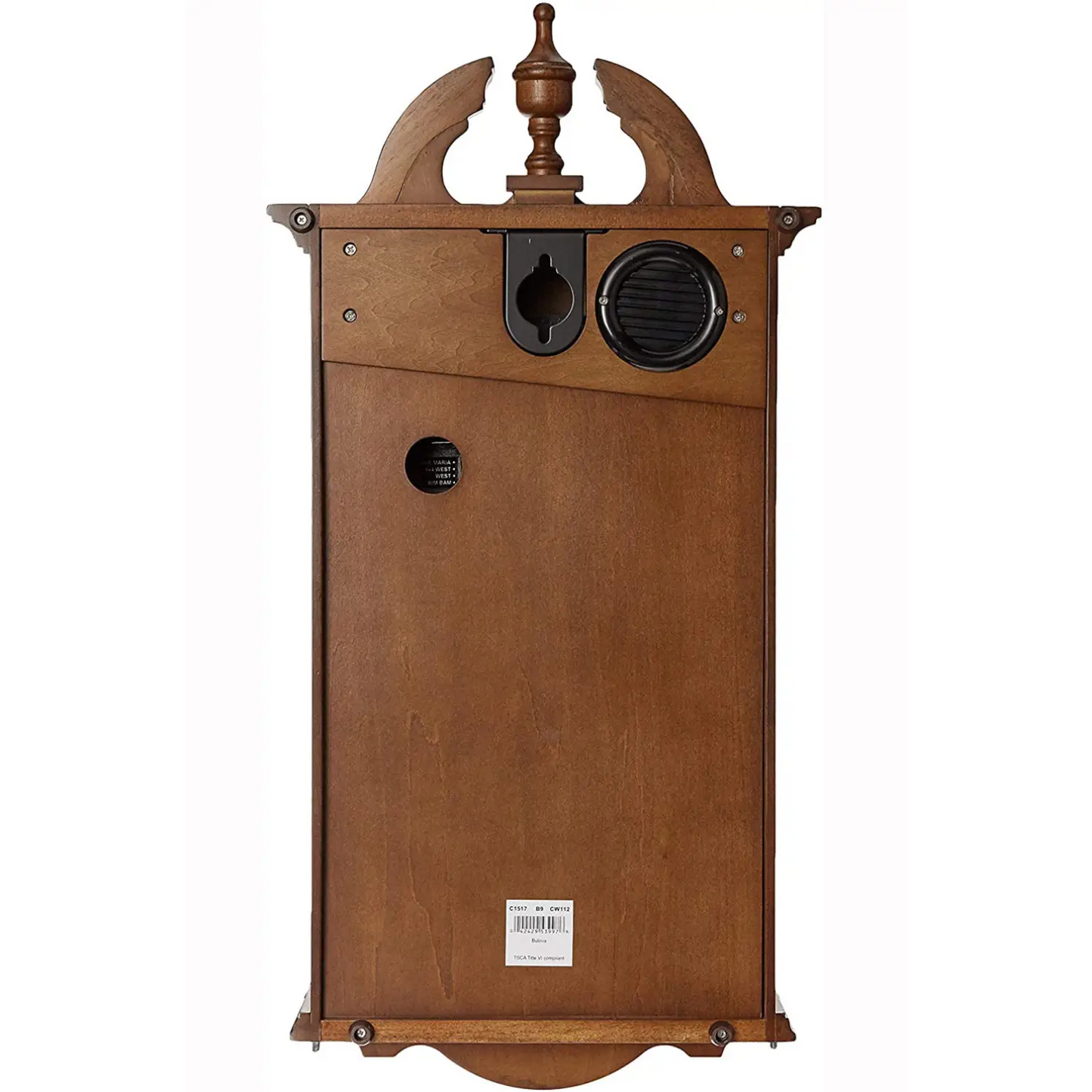 Bulova Saybrook Hardwood Cherry Finish Chime Pendulum Wall