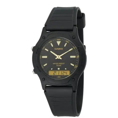 CASIO ANALOG DIGITAL MENS WATCH DUAL TIME AW49HE-1A -