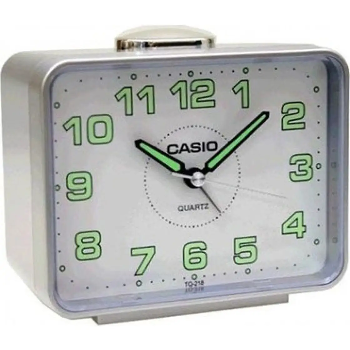 Casio Analog Quartz Snooze Beep Alarm Clock (Silver)