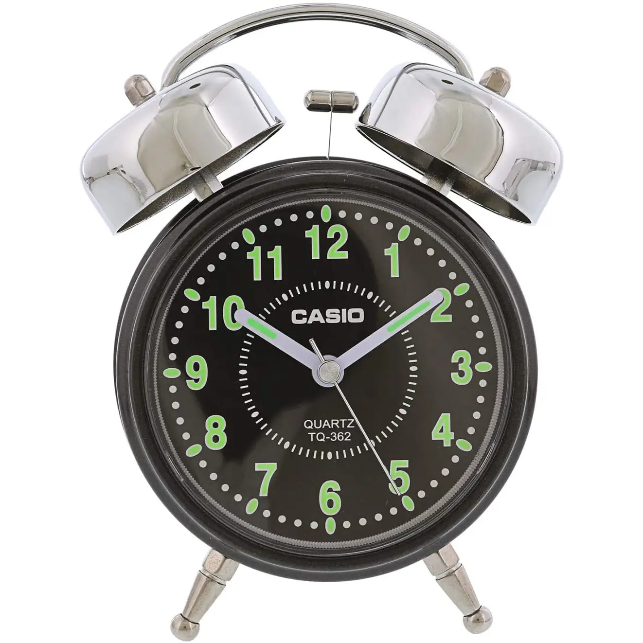 Casio Analog Quartz Snooze Table Top Black Bell Alarm Clock