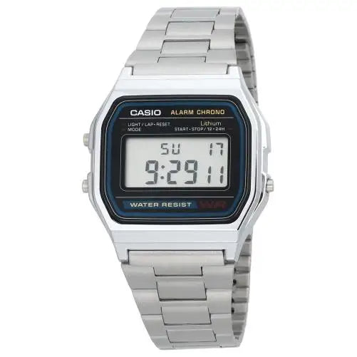 CASIO DIGITAL WATCH 30M WATER RESISTANT ALARM A158-1 -