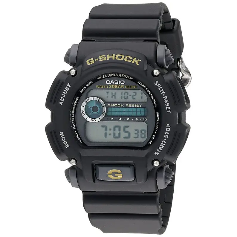 Casio G-Shock Digital 200m Backlight Black Resin Watch