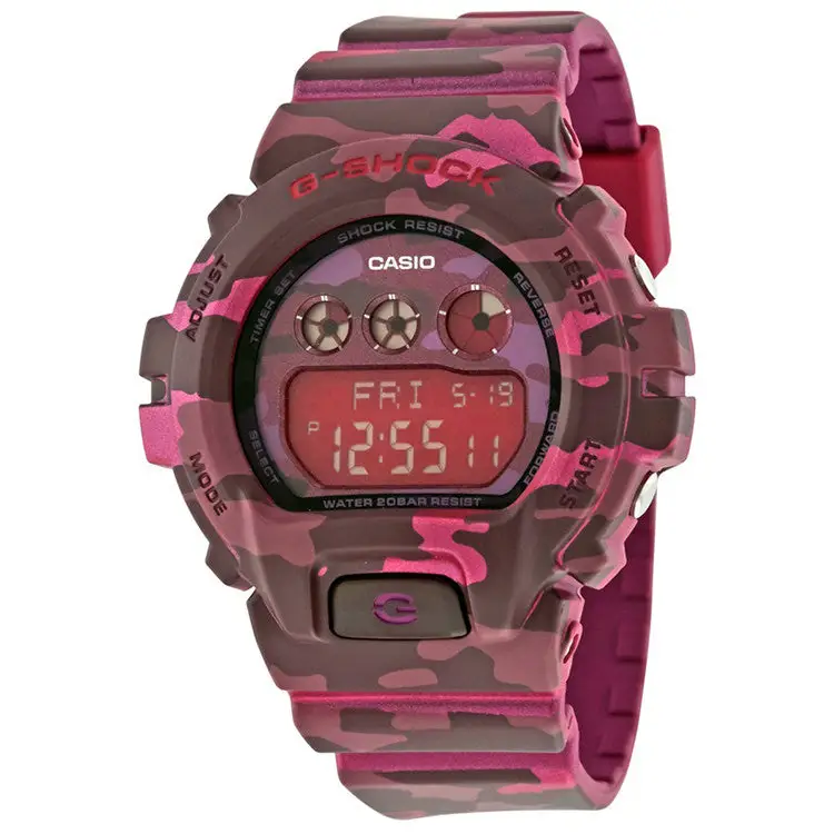Casio G-Shock Women’s Digital 200m Pink Camo Resin Watch