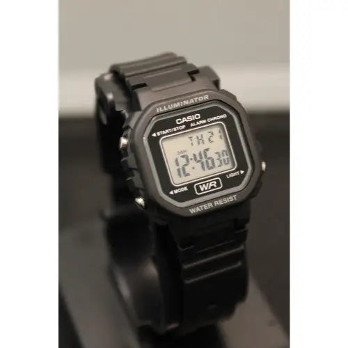 Casio Ladies Black Stopwatch Led Light Watch LA-20WH-1A -
