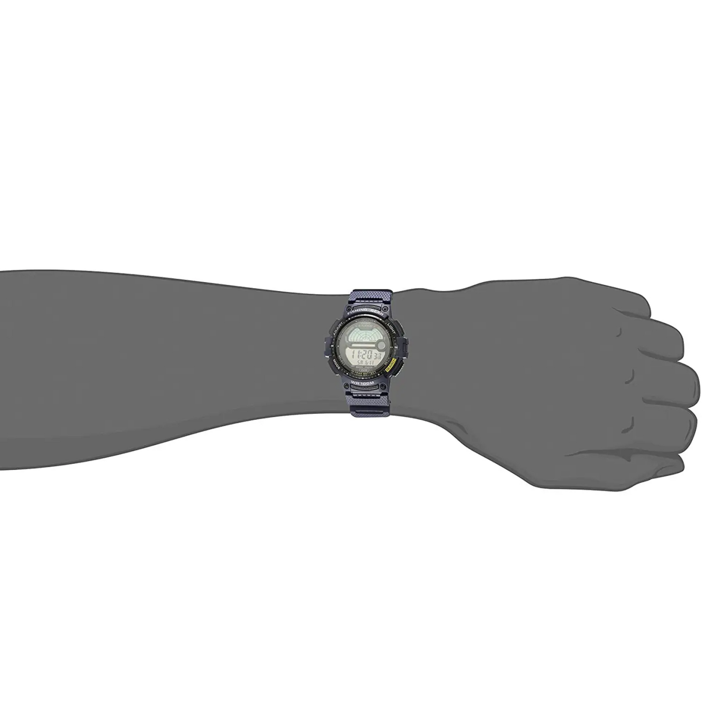 Casio Men Sports Digital Quartz Fishing Gear 100m Black