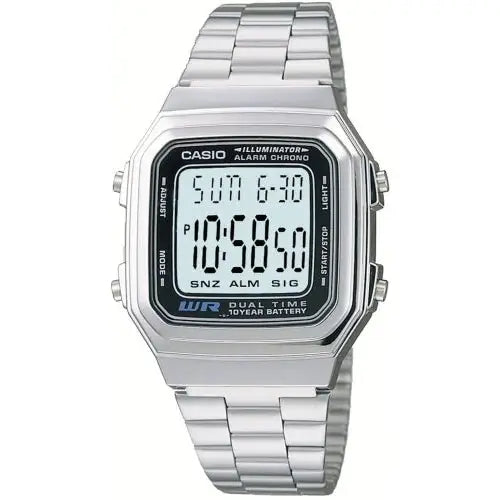 Casio Men’s A178WA-1A Illuminator Bracelet Digital Watch -