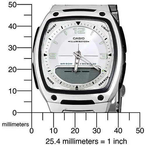 Casio Men’s Ana-Digi Databank 10-Year Battery Stainless