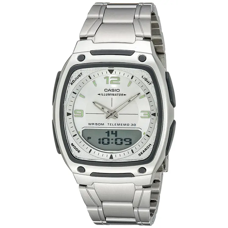 Casio Men’s Ana-Digi Databank 10-Year Battery Stainless