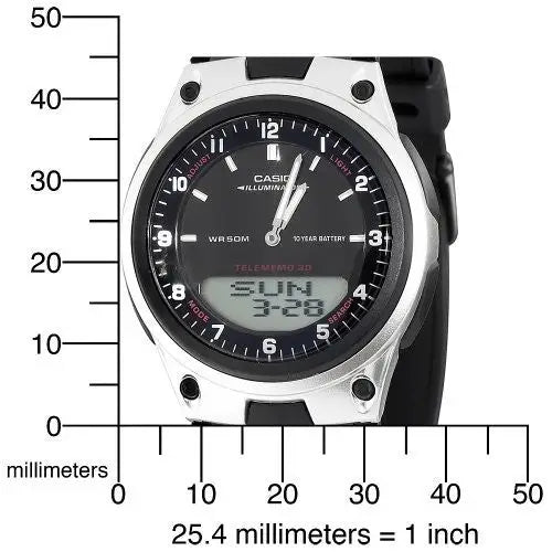 Casio Men’s Analog Digital 30 Page Databank Watch AW80-1 -