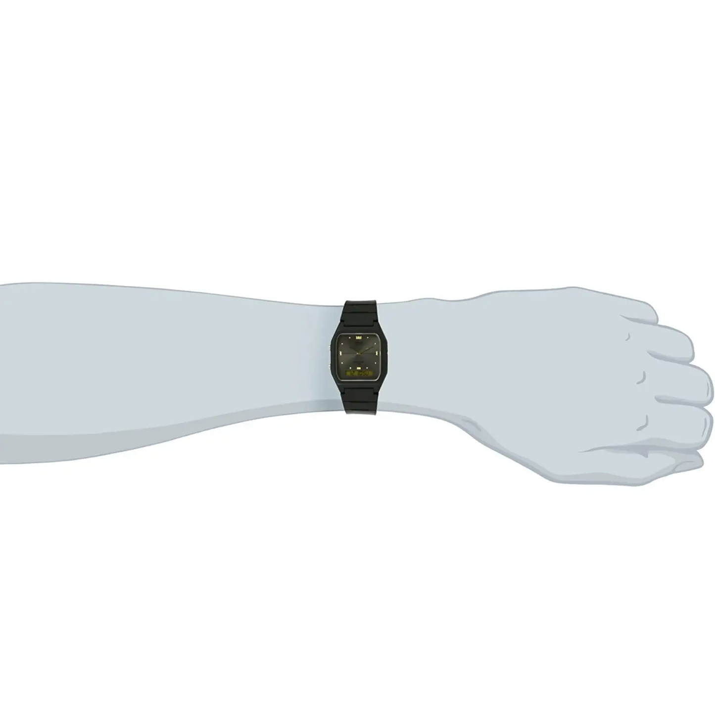 Casio Men’s Analog-Digital Quartz Dual Time Black Resin