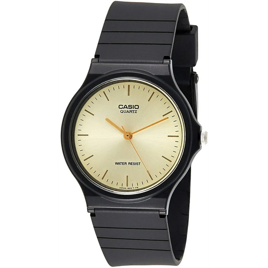 Casio Men’s Analog Quartz Gold Tone Black Resin Watch