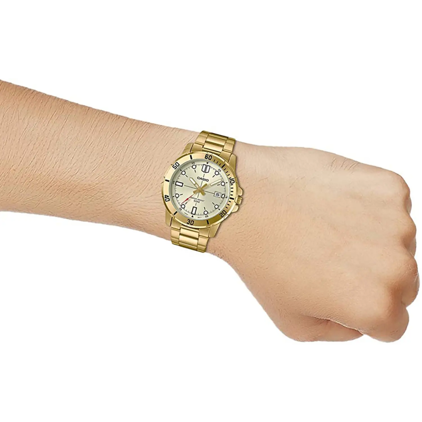 Casio Men’s Analog Quartz Gold Tone Stainless Steel Watch