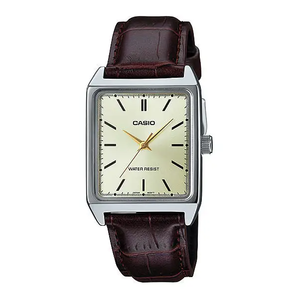 Casio Men’s Analog Quartz Stainless Steel Brown Leather