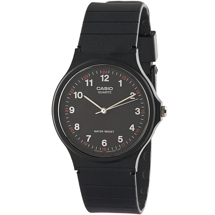 Casio Men’s Analog Quartz Water Resistant Black Resin Watch