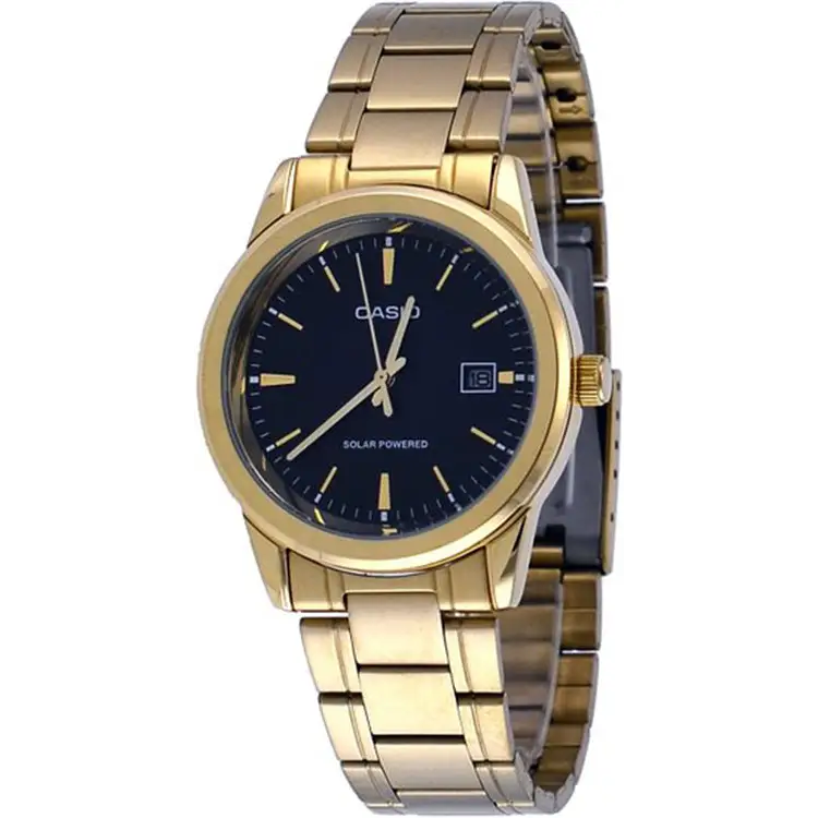 Casio Men’s Analog Solar Powered Gold Tone Stainless Steel