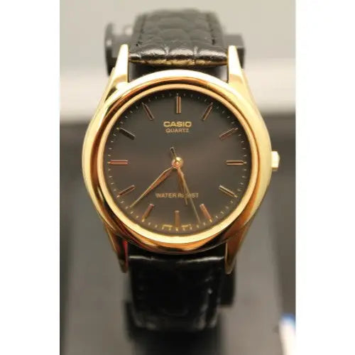 Casio Men’s Black Leather Strap MTP1093Q-1A - Watches casio